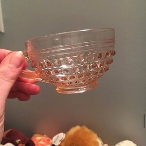 1970 Pink Hobnail cup